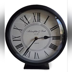 Black Metal Table Clock